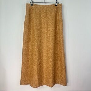 2/$30 Melloday A-Line Textured MIDI Skirt in tan brown sz Medium
